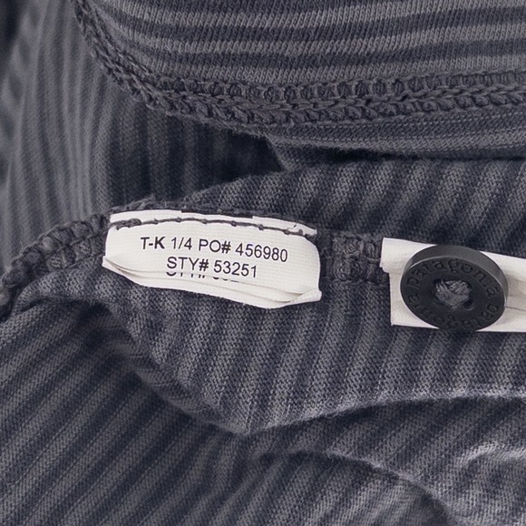 Patagonia Mens Med Daily Polo Shirt Gray Striped Short Sleeve Pocket Gorpcore - Picture 8 of 8